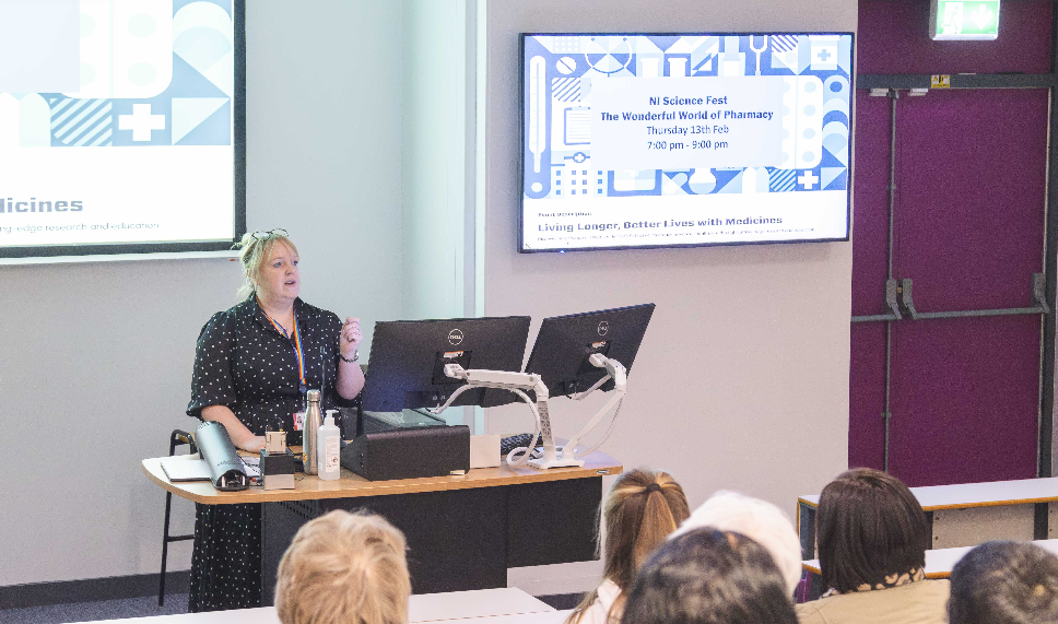 Professor Sharon Haughey addressing an audience